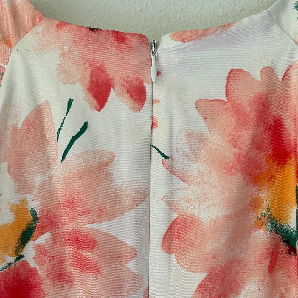 Donna Morgan Floral high neck halter colorful wedding guest mini party dress 10 - Picture 8 of 10